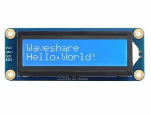 Wave share LCD1602 I2C Module, White color with blue background, 16x2 characters LCD, 3.3V/5V Wave share LCD1602 I2C Module, White color with blue background, 16x2 characters LCD, 3.3V/5V
