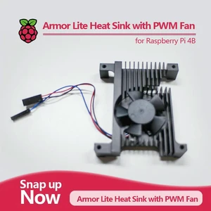 Armor Lite Heat Sink with PWM Fan for Raspberry Pi 4B Armor Lite Heat Sink with PWM Fan for Raspberry Pi 4B