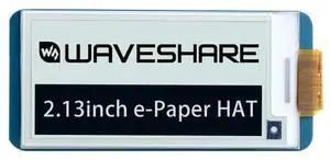 Waveshare 2.13 inch e-Paper Display HAT 250x122 Resolution E-Ink Screen Electronic Paper Module with Embedded Controller Partial Waveshare 2.13 inch e-Paper Display HAT 250x122 Resolution E-Ink Screen Electronic Paper Module with Embedded Controller Partial