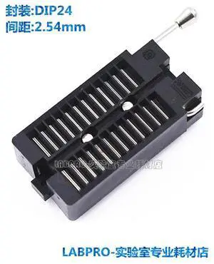 Locking Seat DIP24 Burner Ic Locking Programming Socket Test Holder Taiwan Production Pitch 2.54MM Round Pin Locking Seat DIP24 Burner Ic Locking Programming Socket Test Holder Taiwan Production Pitch 2.54MM Round Pin