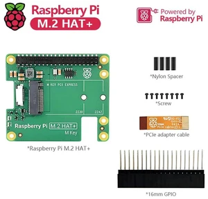 Raspberry Pi 5 Official PCIe to M.2 NVMe SSD Raspberry Pi M.2 HAT+ for Raspberry Pi 5 Raspberry Pi 5 Official PCIe to M.2 NVMe SSD Raspberry Pi M.2 HAT+ for Raspberry Pi 5