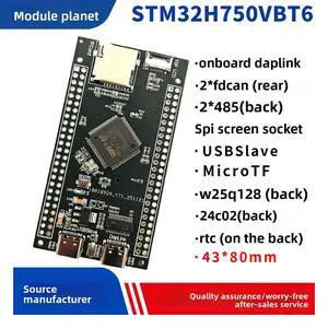 STM32H750VBT6 Small System Board Dual 485 Dual CAN Core Board Onboard Daplink Downloader STM32H750VBT6 Small System Board Dual 485 Dual CAN Core Board Onboard Daplink Downloader