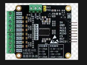 ADS8688 Module, 8-Channel 500 KSPS 16-Bit Analog-to-Digital Converter Module, Single/Dual Voltage Sampling ADS8688 Module, 8-Channel 500 KSPS 16-Bit Analog-to-Digital Converter Module, Single/Dual Voltage Sampling