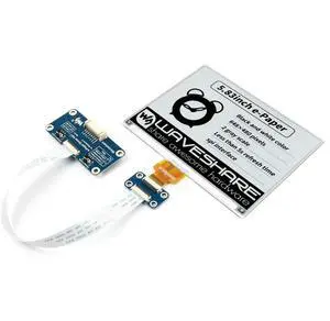 Waveshare 5.83inch E-Paper E-Ink Display HAT 648×480 Pixels, Black / White Dual-Color, SPI Interface Waveshare 5.83inch E-Paper E-Ink Display HAT 648×480 Pixels, Black / White Dual-Color, SPI Interface