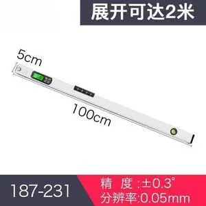 For High-precision Electronic Digital Display Ruler 2 Meters Folding Magnetic Level Detection Ruler Aluminum Alloy Balancer For High-precision Electronic Digital Display Ruler 2 Meters Folding Magnetic Level Detection Ruler Aluminum Alloy Balancer