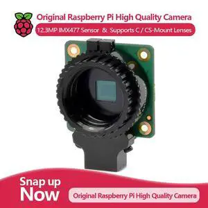 Raspberry Pi Camera, 12.3MP IMX477 Sensor, High Sensitivity, Supports C-Mount and CS-Mount Lenses Raspberry Pi Camera, 12.3MP IMX477 Sensor, High Sensitivity, Supports C-Mount and CS-Mount Lenses