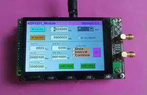 ADF4350/ADF4351 module 3.5inch Capacitive color screen Point frequency/sweep frequency RF signal source ADF4350/ADF4351 module 3.5inch Capacitive color screen Point frequency/sweep frequency RF signal source