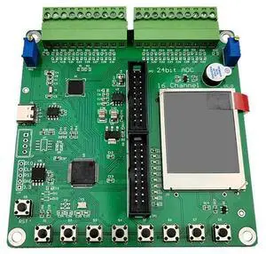 ADS1258 16-channel 24-bit High-speed High-precision ADC Analog Signal Acquisition Module Evaluation Board Card ADS1258 16-channel 24-bit High-speed High-precision ADC Analog Signal Acquisition Module Evaluation Board Card