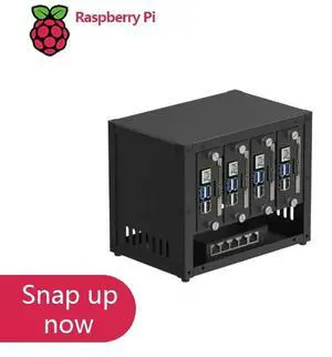UCTRONICS Raspberry Pi Cluster Case, Multi Pi Server Enclosure, 4 SSD Mounts, PoE+ HAT and Dual Fan Support UCTRONICS Raspberry Pi Cluster Case, Multi Pi Server Enclosure, 4 SSD Mounts, PoE+ HAT and Dual Fan Support