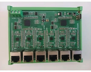 EtherCAT bus 6 network port splitter module, one input 5 outputs, can connect multiple slave devices in series EtherCAT bus 6 network port splitter module, one input 5 outputs, can connect multiple slave devices in series