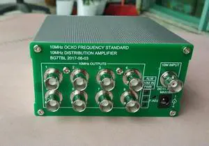 10M Frequency Splitter, Distribution Amplifier, 8 Outputs, Thermostat Crystal Reference, Clock Splitter 10M Frequency Splitter, Distribution Amplifier, 8 Outputs, Thermostat Crystal Reference, Clock Splitter