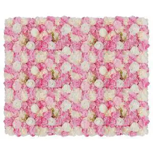 12Pcs Flower Wall Panel Set 15x15 Inch Artificial Silk Flower Wall Backdrop 3D Rose Hydrangea Floral Mat Wedding Backdrop Wall, Photo Background, Home Party (Pink+White, 15 × 15") 12Pcs Flower Wall Panel Set 15x15 Inch Artificial Silk Flower Wall Backdrop 3D Rose Hydrangea Floral Mat Wedding Backdrop Wall, Photo Background, Home Party (Pink+White, 15 × 15")