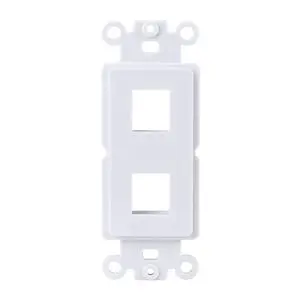 2-Port Single Gang Keystone Decora Style Insert Strap (10 Pack, White) 2-Port Single Gang Keystone Decora Style Insert Strap (10 Pack, White)