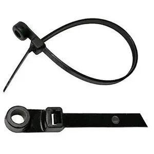 7099C 14 Inch Black Zip Tie With Mount Hole, 25 Pc 7099C 14 Inch Black Zip Tie With Mount Hole, 25 Pc