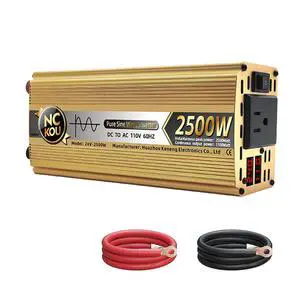24V to 110V Pure Sine Wave Inverter, US Local Warehouse, 1100W Continuous 2500W Peak, 9 Protections LED Display Cooling Fan, Car RV Emergency Power Converter for Home Appliances & Tools 24V to 110V Pure Sine Wave Inverter, US Local Warehouse, 1100W Continuous 2500W Peak, 9 Protections LED Display Cooling Fan, Car RV Emergency Power Converter for Home Appliances & Tools