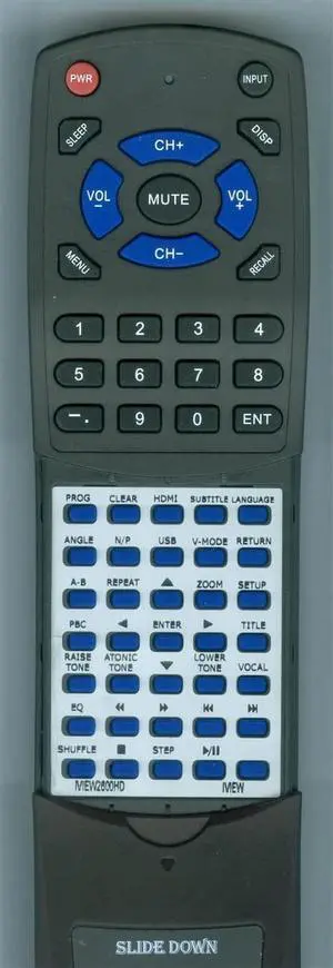 Replacement Remote for iView IVIEW-2600HD, IVIEW-2000HD Replacement Remote for iView IVIEW-2600HD, IVIEW-2000HD
