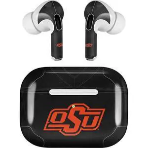 Decal Audio Skin Compatible with Apple AirPods Pro - Officially Licensed Oklahoma State University Black Jersey Design Decal Audio Skin Compatible with Apple AirPods Pro - Officially Licensed Oklahoma State University Black Jersey Design
