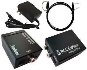 Digital Optical Coax to Analog RCA Audio Converter Adapter with Fiber Cable Digital Optical Coax to Analog RCA Audio Converter Adapter with Fiber Cable