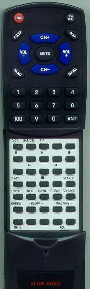 Replacement Remote Control for RCA 238510, VR654HF, VR540, VSQS1508, VR624HF, VR561 Replacement Remote Control for RCA 238510, VR654HF, VR540, VSQS1508, VR624HF, VR561