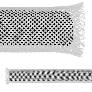 1/8" PET Expandable Braid Sleeving Flame Retardant Flexible Wire Mesh for Cord Management and Cable Protection - 25 Feet - White 1/8" PET Expandable Braid Sleeving Flame Retardant Flexible Wire Mesh for Cord Management and Cable Protection - 25 Feet - White