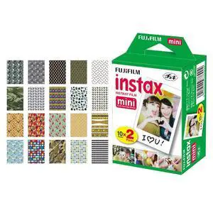 Fujifilm instax mini Instant Film (20 Exposures) + 20 Sticker Frames for Fuji Instax Prints - Accessory Bundle Fujifilm instax mini Instant Film (20 Exposures) + 20 Sticker Frames for Fuji Instax Prints - Accessory Bundle