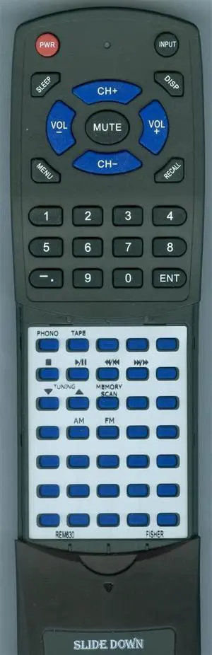 Replacement Remote for Fisher REM-630 Replacement Remote for Fisher REM-630