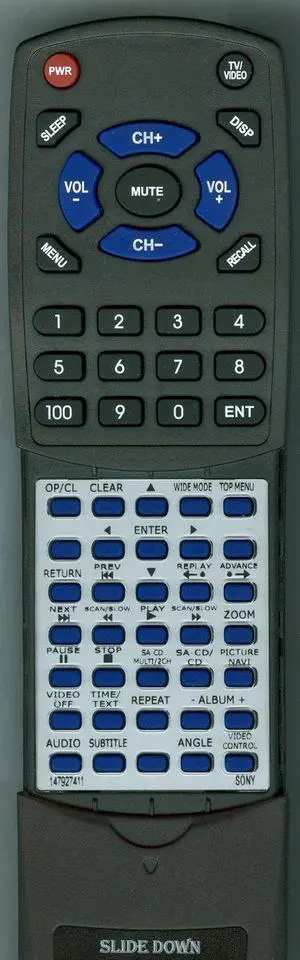 Replacement Remote Control for Sony 1-479-274-11, RMASP002, DVPNS3100ES Replacement Remote Control for Sony 1-479-274-11, RMASP002, DVPNS3100ES