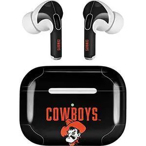 Decal Audio Skin Compatible with Apple AirPods Pro - Officially Licensed Oklahoma State University OSU Ride Em Cowboy Design Decal Audio Skin Compatible with Apple AirPods Pro - Officially Licensed Oklahoma State University OSU Ride Em Cowboy Design