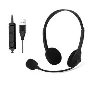 USB Wired Headset Headphones with Mic Noise Canceling for Laptop US USB Wired Headset Headphones with Mic Noise Canceling for Laptop US