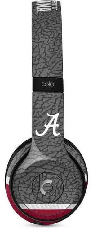 Decal Audio Skin Compatible with Beats Solo 2 Wired - Officially Licensed University of Alabama Logo Design Decal Audio Skin Compatible with Beats Solo 2 Wired - Officially Licensed University of Alabama Logo Design