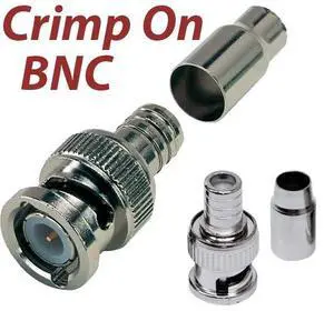 10pcs BNC Crimp On RG59 Coax Coaxial Male Connector Adapter Plug Ends CCTV 10pcs BNC Crimp On RG59 Coax Coaxial Male Connector Adapter Plug Ends CCTV