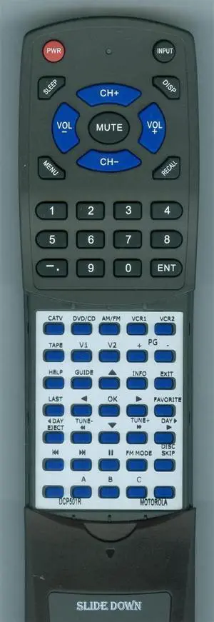 Replacement Remote for Motorola DCP501-R, DCP-501 Replacement Remote for Motorola DCP501-R, DCP-501