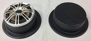 Universal Round Flat Flanged Open Bottom Speaker Pod Fits Up to 6 1/2" Round Speakers Universal Round Flat Flanged Open Bottom Speaker Pod Fits Up to 6 1/2" Round Speakers
