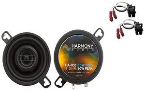 Fits 2005-2013 Chevy Corvette 3.5" Front Door Speakers 90W | Bundle includes HA-724568 harness, 3.5 inch direct bolt-in replacement, restores clear sound, easy install Fits 2005-2013 Chevy Corvette 3.5" Front Door Speakers 90W | Bundle includes HA-724568 harness, 3.5 inch direct bolt-in replacement, restores clear sound, easy install