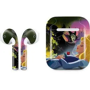 Decal Audio Skin Compatible with Apple AirPods - Officially Licensed Disney Villains Sleeping Beauty and Maleficent Art Design Decal Audio Skin Compatible with Apple AirPods - Officially Licensed Disney Villains Sleeping Beauty and Maleficent Art Design