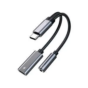 2-in-1 USB C to 3.5mm Audio Jack Adapter and Charging Dongle Cable, Compatible with Samsung Note 20 Note 10 S22 S20 FE S21 Google Pixel 5 iPad Mini 2021 Pro and More (Gray) 2-in-1 USB C to 3.5mm Audio Jack Adapter and Charging Dongle Cable, Compatible with Samsung Note 20 Note 10 S22 S20 FE S21 Google Pixel 5 iPad Mini 2021 Pro and More (Gray)