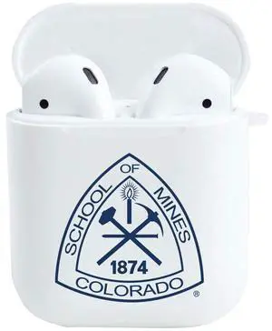 Colorado School of Mines - Airpod Case (TPU), Frosted White, Classic Colorado School of Mines - Airpod Case (TPU), Frosted White, Classic