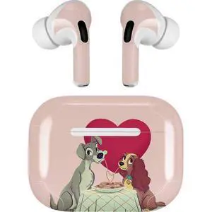 Decal Audio Skin Compatible with AirPods Pro 2nd Gen - Officially Licensed Disney Lady & The Tramp Spaghetti Dinner Design Decal Audio Skin Compatible with AirPods Pro 2nd Gen - Officially Licensed Disney Lady & The Tramp Spaghetti Dinner Design
