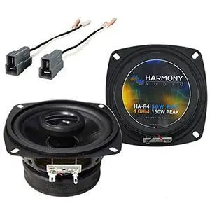 Fits 1987-1996 Mitsubishi Mighty Max 4 Inch Speaker Package | Includes Grills and Car Wiring Harness Kit, 150W Rated Upgrade Drivers, Direct Factory Replacement, Easy Install Fits 1987-1996 Mitsubishi Mighty Max 4 Inch Speaker Package | Includes Grills and Car Wiring Harness Kit, 150W Rated Upgrade Drivers, Direct Factory Replacement, Easy Install