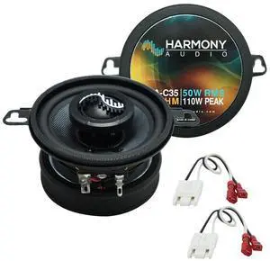 3.5 Inch Dash Speakers with Harness Fits 78-88 Chevy Monte Carlo Harmony | 110 watt premium replacement upgrade, factory plug-in wiring, easy front bolt-in install, clear full-range sound 3.5 Inch Dash Speakers with Harness Fits 78-88 Chevy Monte Carlo Harmony | 110 watt premium replacement upgrade, factory plug-in wiring, easy front bolt-in install, clear full-range sound