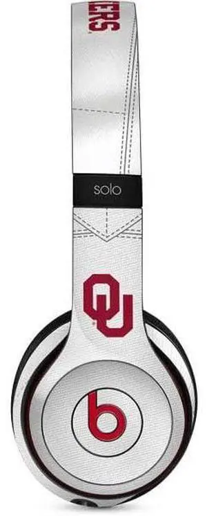 Decal Audio Skin Compatible with Beats Solo 3 Wireless - Officially Licensed University of Oklahoma White Jersey Design Decal Audio Skin Compatible with Beats Solo 3 Wireless - Officially Licensed University of Oklahoma White Jersey Design
