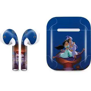 Decal Audio Skin Compatible with Apple AirPods - Officially Licensed Disney Aladdin and Jasmine Magic Carpet Design Decal Audio Skin Compatible with Apple AirPods - Officially Licensed Disney Aladdin and Jasmine Magic Carpet Design