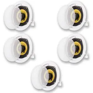 Acoustic Audio HD-5 in Ceiling Speakers Home Theater Surround Sound 5 Speaker Set Acoustic Audio HD-5 in Ceiling Speakers Home Theater Surround Sound 5 Speaker Set
