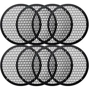 BassRockers 10" Metal Speaker Grill Cover HeavyDuty Hex Mesh Protective Grille Guard for 10" Subwoofer/Speakers, Universal Fit, Black,4 Hole Screw/Bolt Mount Car Audio Doors,Pods,Custom Boxes (8 Pack) BassRockers 10" Metal Speaker Grill Cover HeavyDuty Hex Mesh Protective Grille Guard for 10" Subwoofer/Speakers, Universal Fit, Black,4 Hole Screw/Bolt Mount Car Audio Doors,Pods,Custom Boxes (8 Pack)