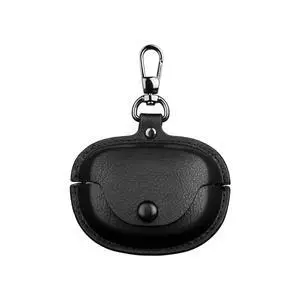 Fashion Premium Leather Shockproof Cover Accessories Case for Bose Ultra Open Earbuds with Keychain for Women Men-Black Fashion Premium Leather Shockproof Cover Accessories Case for Bose Ultra Open Earbuds with Keychain for Women Men-Black