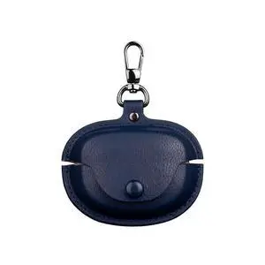 Fashion Premium Leather Shockproof Cover Accessories Case for Bose Ultra Open Earbuds with Keychain for Women Men-Navy Blue Fashion Premium Leather Shockproof Cover Accessories Case for Bose Ultra Open Earbuds with Keychain for Women Men-Navy Blue