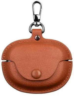 Fashion Premium Leather Shockproof Cover Accessories Case for Bose Ultra Open Earbuds with Keychain for Women Men-Brown Fashion Premium Leather Shockproof Cover Accessories Case for Bose Ultra Open Earbuds with Keychain for Women Men-Brown