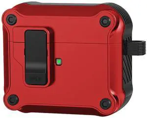 Secure-Click Bundle for Apple Airpods Pro 3 Case - Bold Red | Compatible with MagSafe, Magnetic Flip, Secure Latch, Lanyard Strap, Carabiner Clip, Cleaning Tool, For A3063, A3064, A3065 Secure-Click Bundle for Apple Airpods Pro 3 Case - Bold Red | Compatible with MagSafe, Magnetic Flip, Secure Latch, Lanyard Strap, Carabiner Clip, Cleaning Tool, For A3063, A3064, A3065