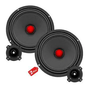Bundle Car Speakers 2X Midrange Loudspeaker 6.5" 360W & 2X Aluminum Super Bullet Tweeter 3.5" 180W w Built in Crossover 4Ohm Component Door Speakers for Car Truck Bundle Car Speakers 2X Midrange Loudspeaker 6.5" 360W & 2X Aluminum Super Bullet Tweeter 3.5" 180W w Built in Crossover 4Ohm Component Door Speakers for Car Truck