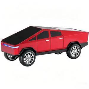 Unique CYBERTRUCK ShapeFuturistic Pickup Truck Outlook, Glossy red Finish as Decor & Speaker. Bluetooth 5.0 Stereo SoundStable Pairing, Rich bass Stereo Audio for Daily Music Unique CYBERTRUCK ShapeFuturistic Pickup Truck Outlook, Glossy red Finish as Decor & Speaker. Bluetooth 5.0 Stereo SoundStable Pairing, Rich bass Stereo Audio for Daily Music